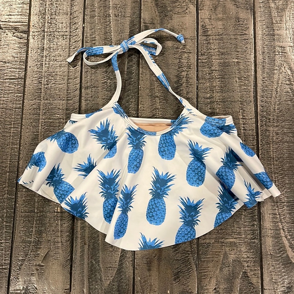 Pineapple print swim top